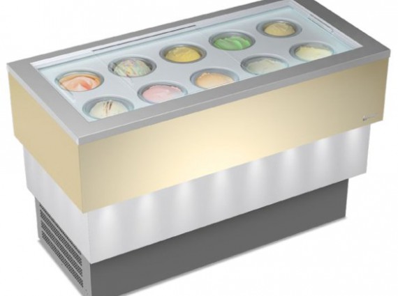 Vetrina per gelati Carrara Cream Vista 6